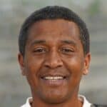 Black man smiling
