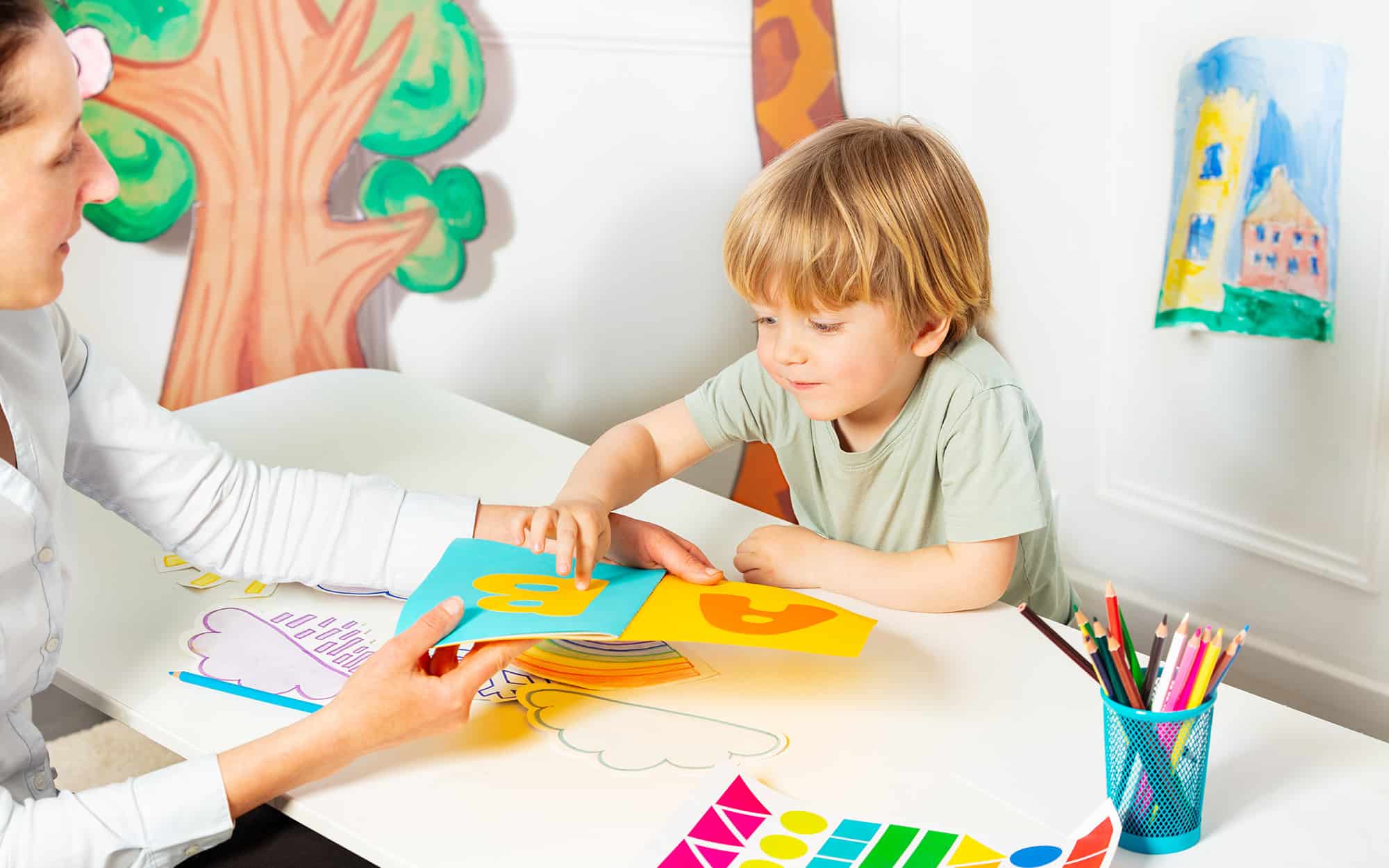 Child learning his letters