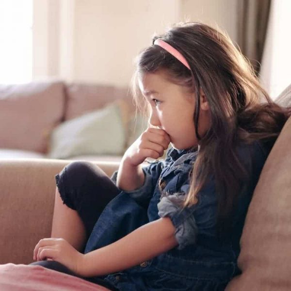 little girl with anxiety